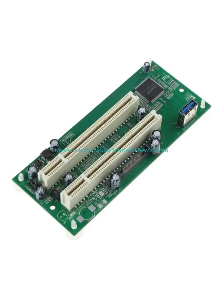 

W91A PCIe to Dual Pci Slot Expansion Card USB3.0 Add on Cards Converter for PC