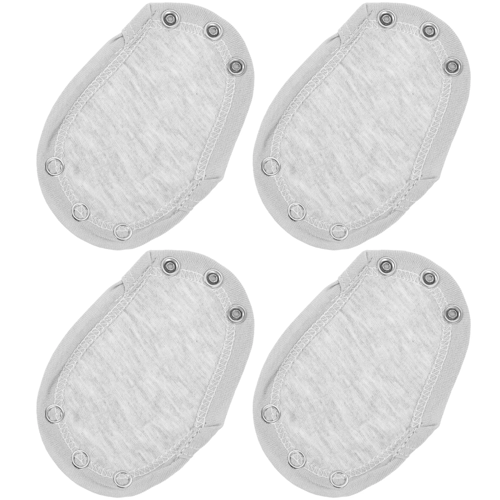 

4 Pcs Hoodie Extension Bodysuit Snap Extenders Jumpsuit Toddler Grey Clothes