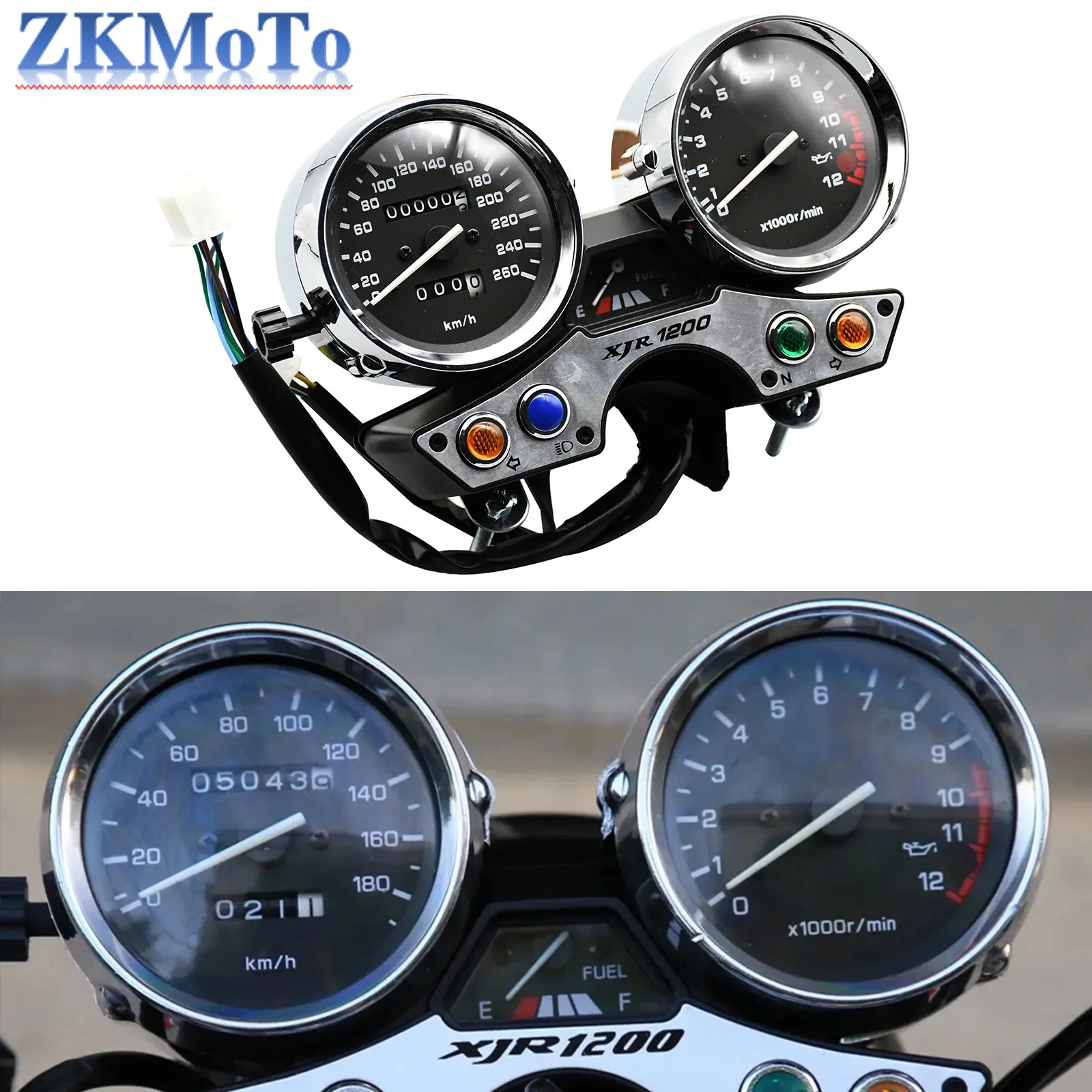 

Motorcycle 260 Speedometer Gauge Cluster Tachometer Odometer Instrument For Yamaha XJR1200 Meter XJR 1200 1994 1995 1996 1997