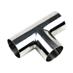 TYPE T Joint Sanitary Welding Pipe Connection Fittings polishing 304 Stainless Steel Food grade