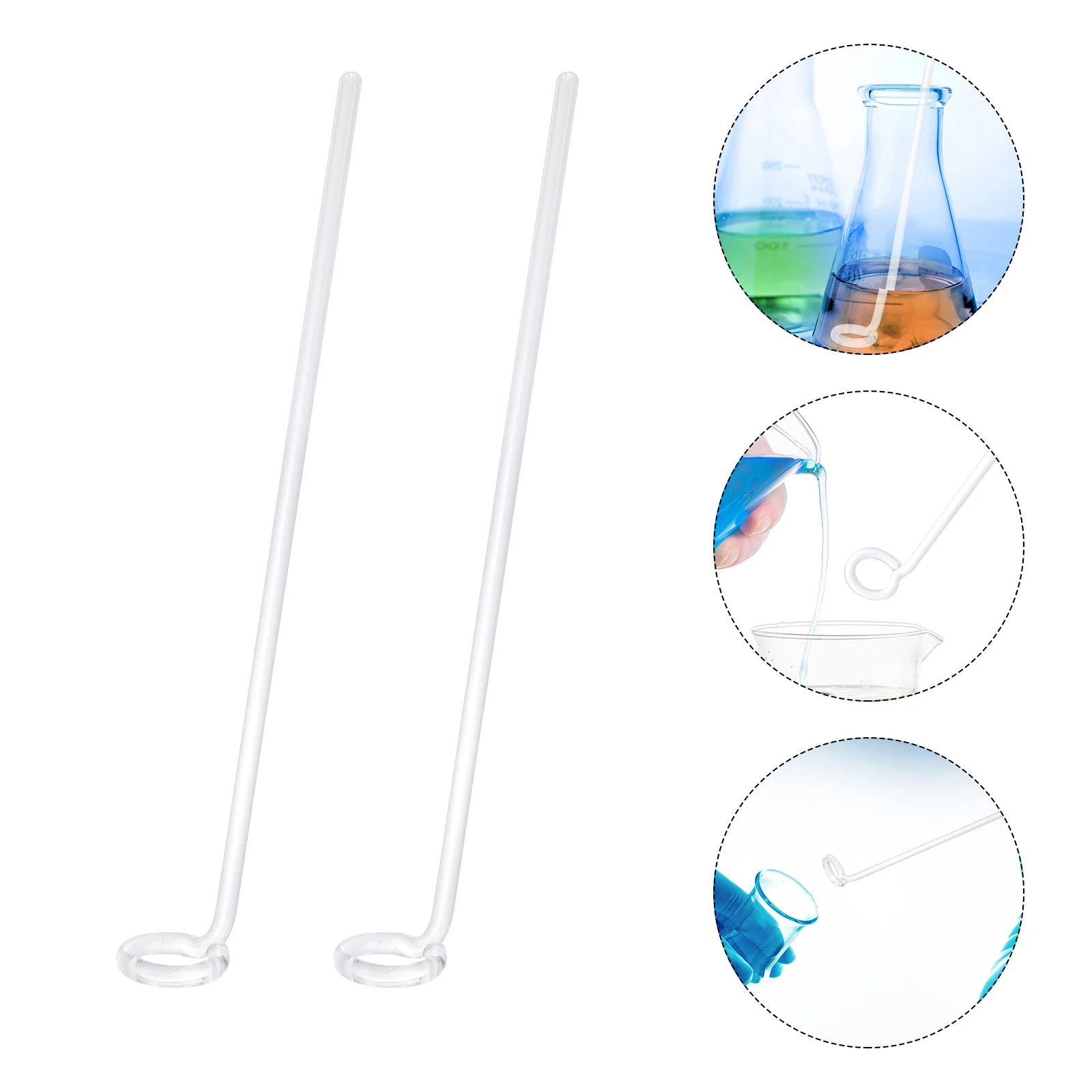 

5 Pcs Stir Rod Mixing Tools Transparent Sticks Stirring Rods Glass Chemistry Clear Science