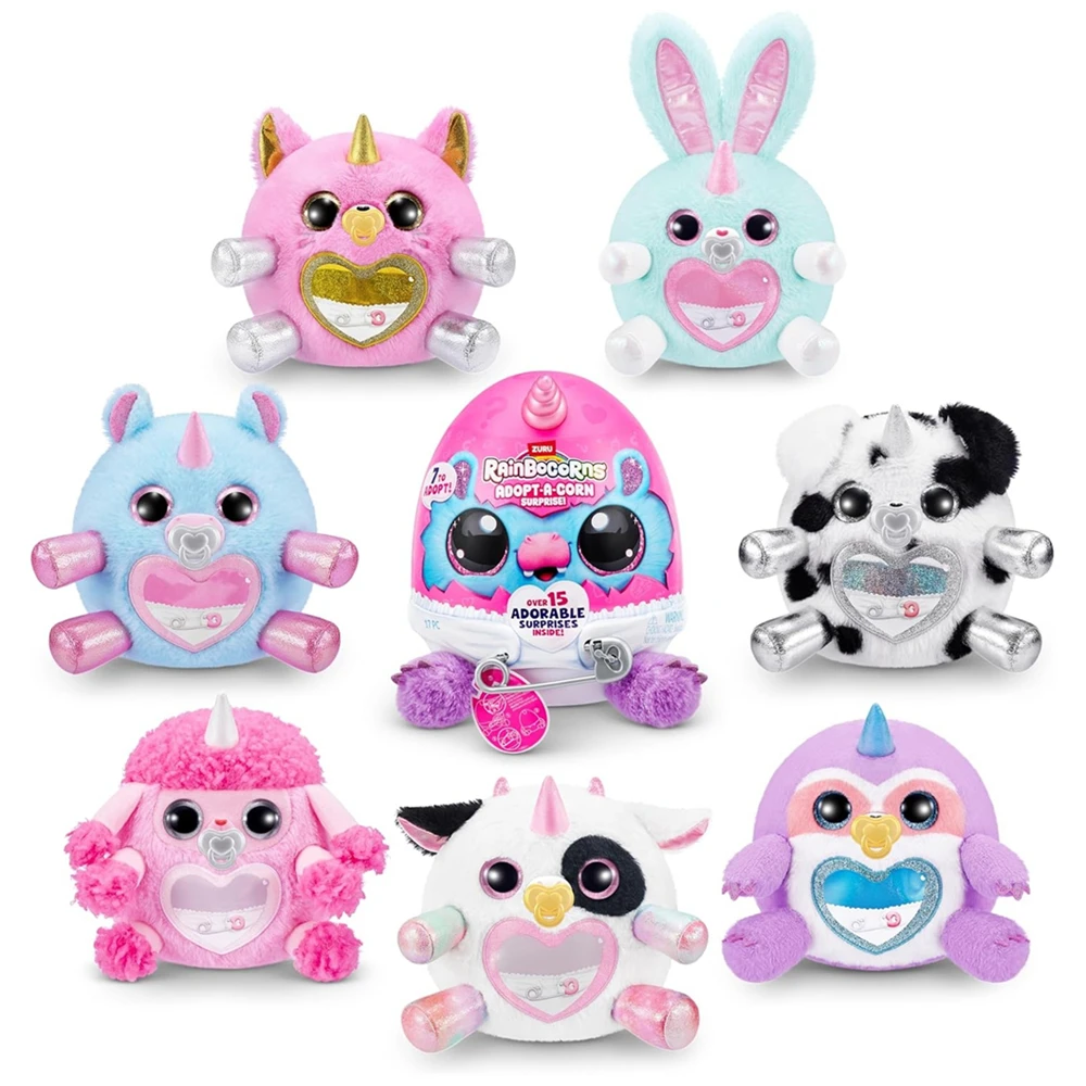 ZURU Adopt-A-Corn Surprise Dalmatian ألعاب من نسيج مخملي صندوق أعمى تحصيل لطيف دمية أرنب مفاجأة البيض للفتيات والأطفال #1