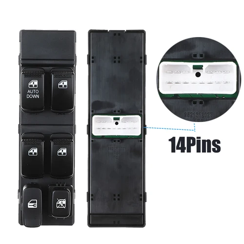 Imagen 2 del producto Regulador de Control de elevador de interruptor de ventanilla eléctrica principal del lado del conductor delantero izquierdo para Hyundai Terracan 2001-2006 93501-H1120 93501H1120