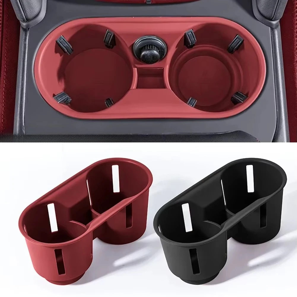 Silicone Car Cup Holder for Porsche Cayenne Macan Center Console Bottle Holder Insert Anti Slip Drink Organizer Auto Accessories