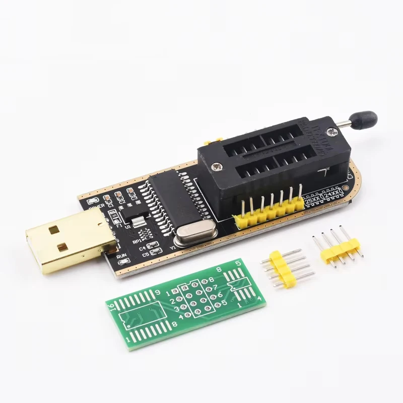 CH341A 24 25 Series EEPROM Flash BIOS USB Programmer Module + SOIC8 SOP8 Test Clip For EEPROM 93CXX / 25CXX / 24CX