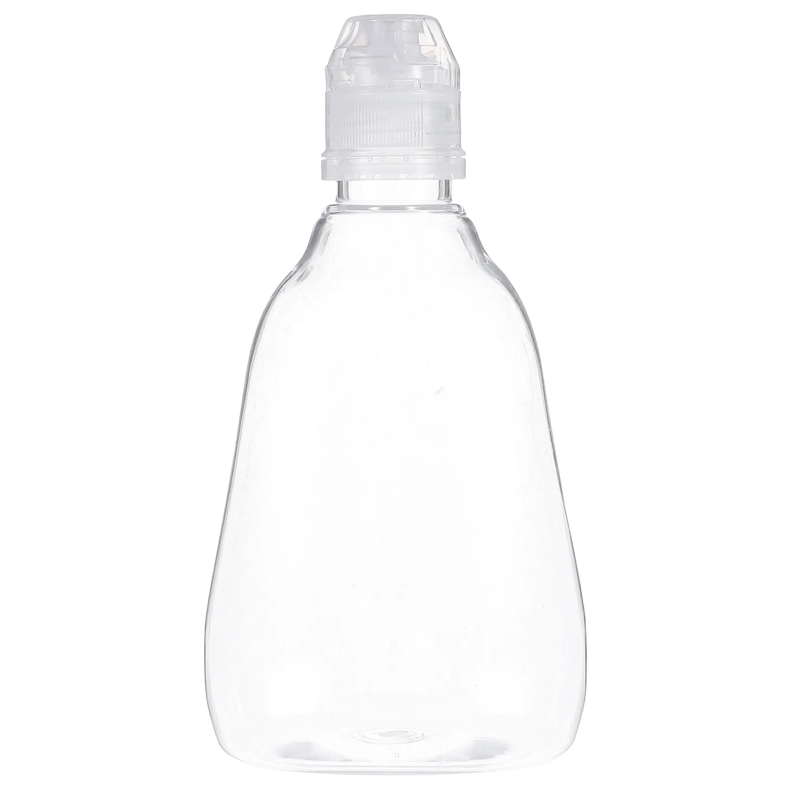 Botella Portátil de Plástico Transparente para Miel con Tapa Abatible, Ideal para Salsas, Condimentos, Aderezos, Barbacoa, Picnic, Viajes y Uso en la Cocina
