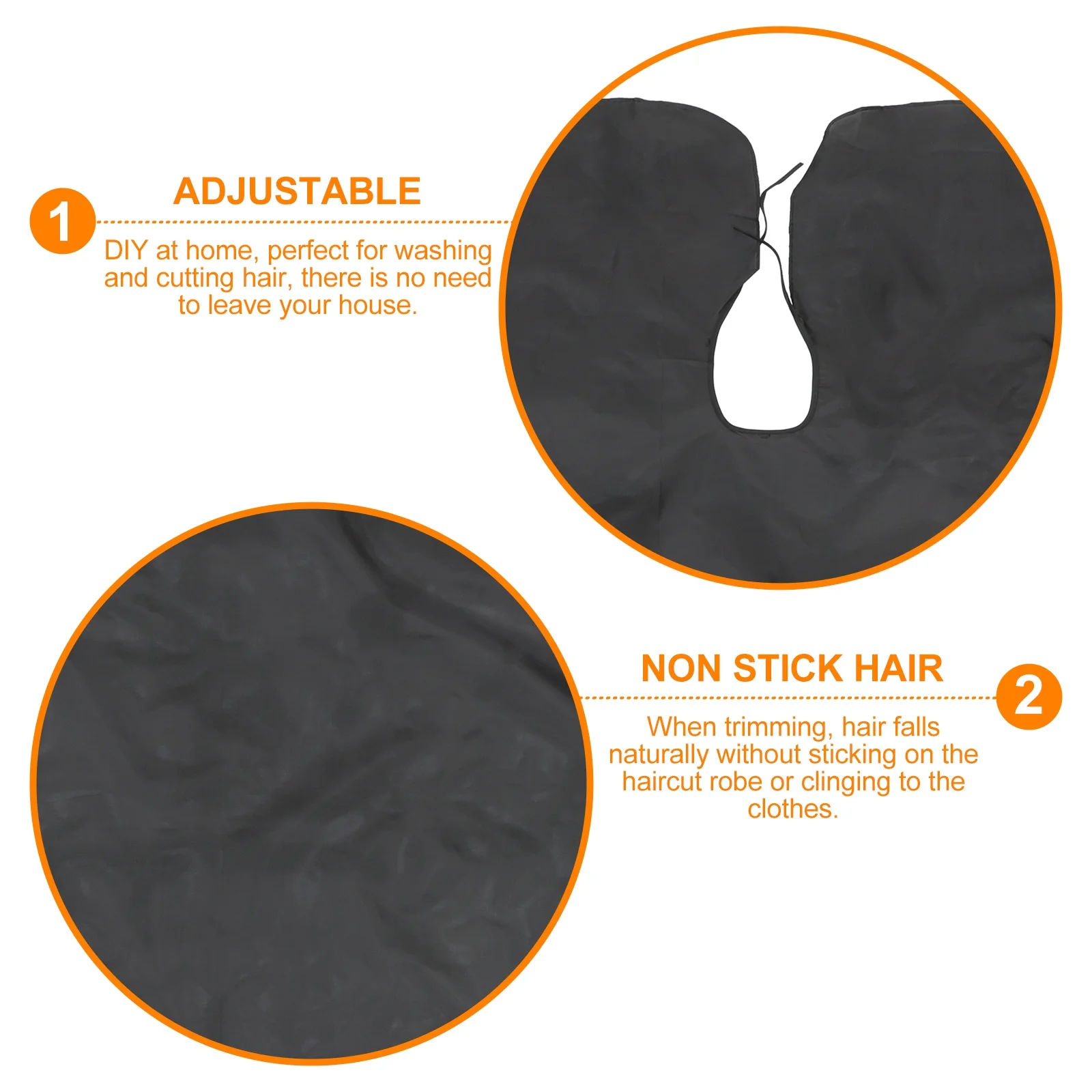 

3Pcs Black Hair Cutting Salon Cape Multi-Functional Waterproof Hairdressing Apron for Barbershop Styling Coloring Perm Use