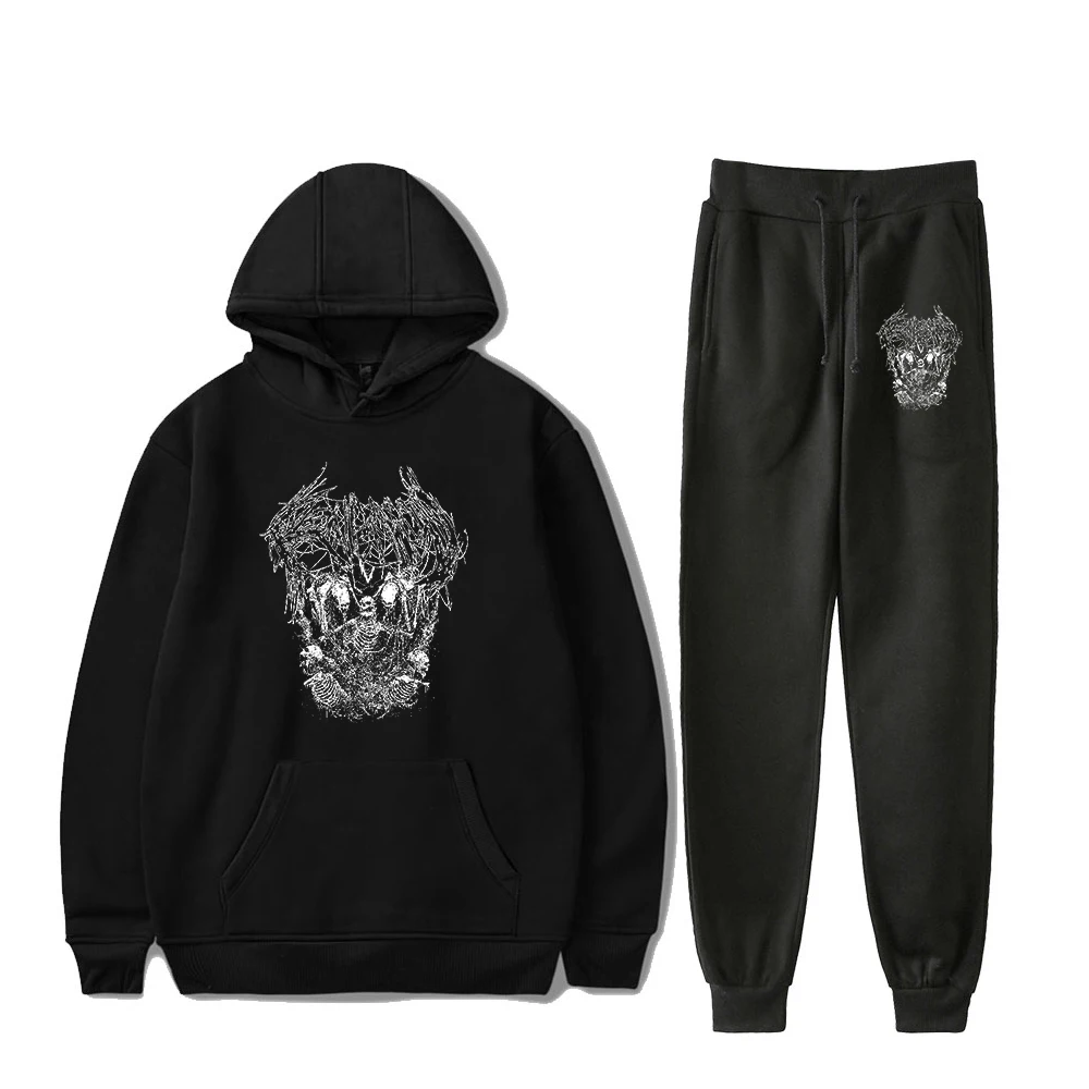 

Ken Carson Death Mosh A Great Chaos Album Merch Hoodie Jogger Pants Two Piece Set Sweatshirt+Sweatpants Women Men's Set