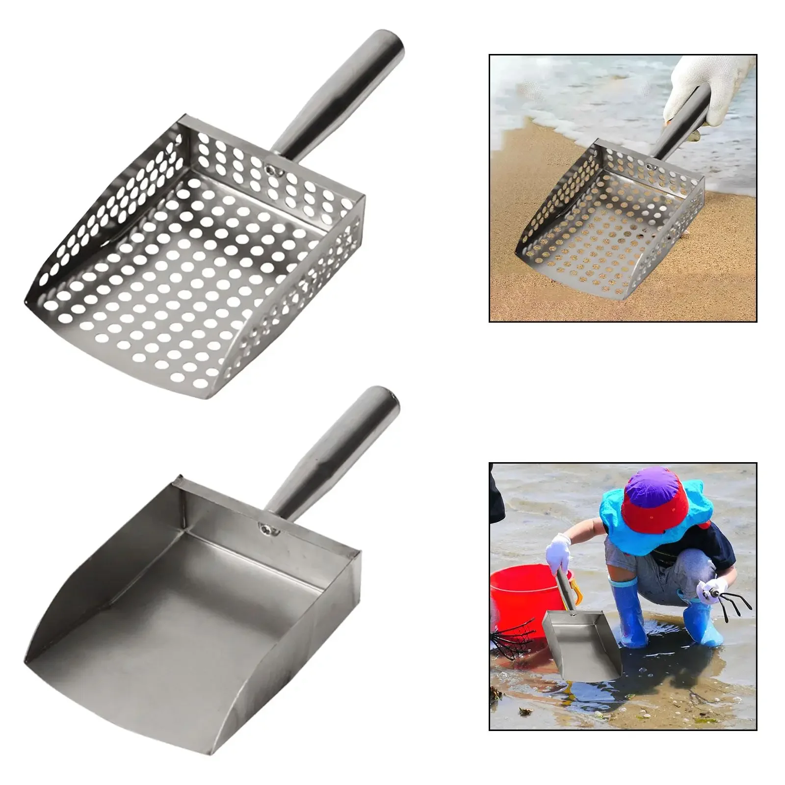 Beach Shovel Multipurpose Portable Beachcombing Scoop Picking Up Creatures Clam Digging Sand Sifter Reptile Sand Scoop