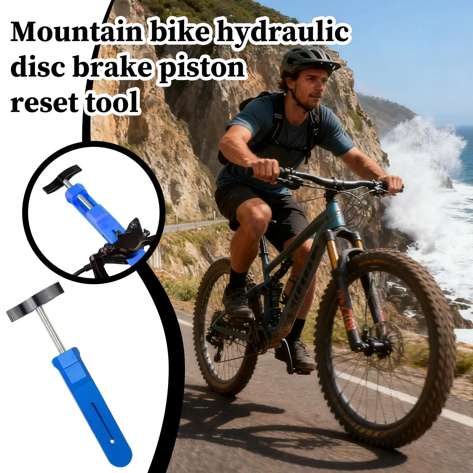 

Brake Piston Tool Hydraulic Piston Reset Expander Disc Brake Parallel Repair Tool for Road Mountain Vehicle Outdoor Cycling