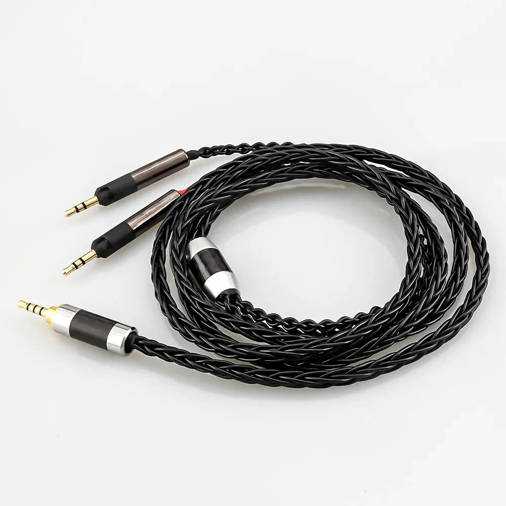 HiFi 4.4/2.5mm Xlr 152 Core Black Silver Plated Earphone Upgrade Cable for ATH-R70X R70X R70X5 Headphones