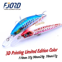FJORD 37g 29g 17g Señuelos de Pesca Impresión 3D Edición Limitada Color Mar Cebos Duros Minnow Señuelos recién llegados 2025Baits Artículos