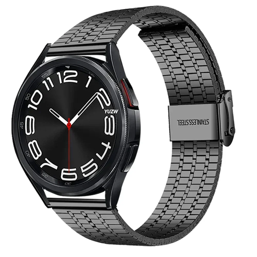 سوار معدني من الفولاذ المقاوم للصدأ لساعة سامسونج جالاكسي 6 5 4 كلاسيكي 5 برو 40 مللي متر 44 مللي متر سوار لهواوي GT3 GT 2 Pro حزام 22 20 مللي متر