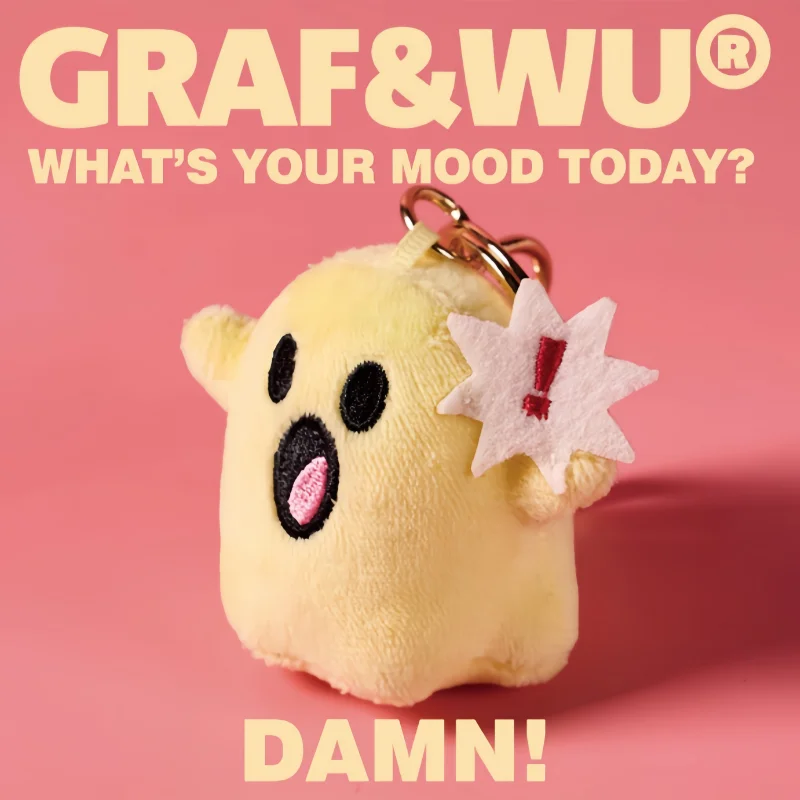 Série What'S The Mood pour les tout-petits, nouvelle Version Mini, en Stock, jouets en peluche fantôme mignon, porte-clés, pendentif de sac à dos, cadeaux pour garçons