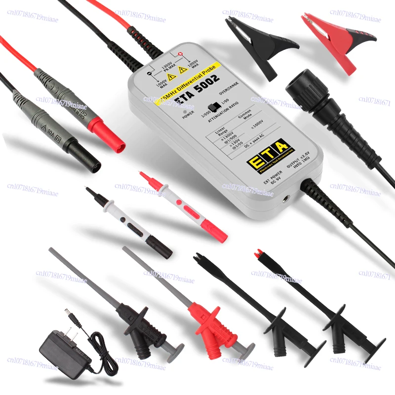 5002 Osiloskop Probe Diferensial Tegangan Tinggi 1300V Sensor Tegangan Probe Terisolasi Akurasi Tinggi