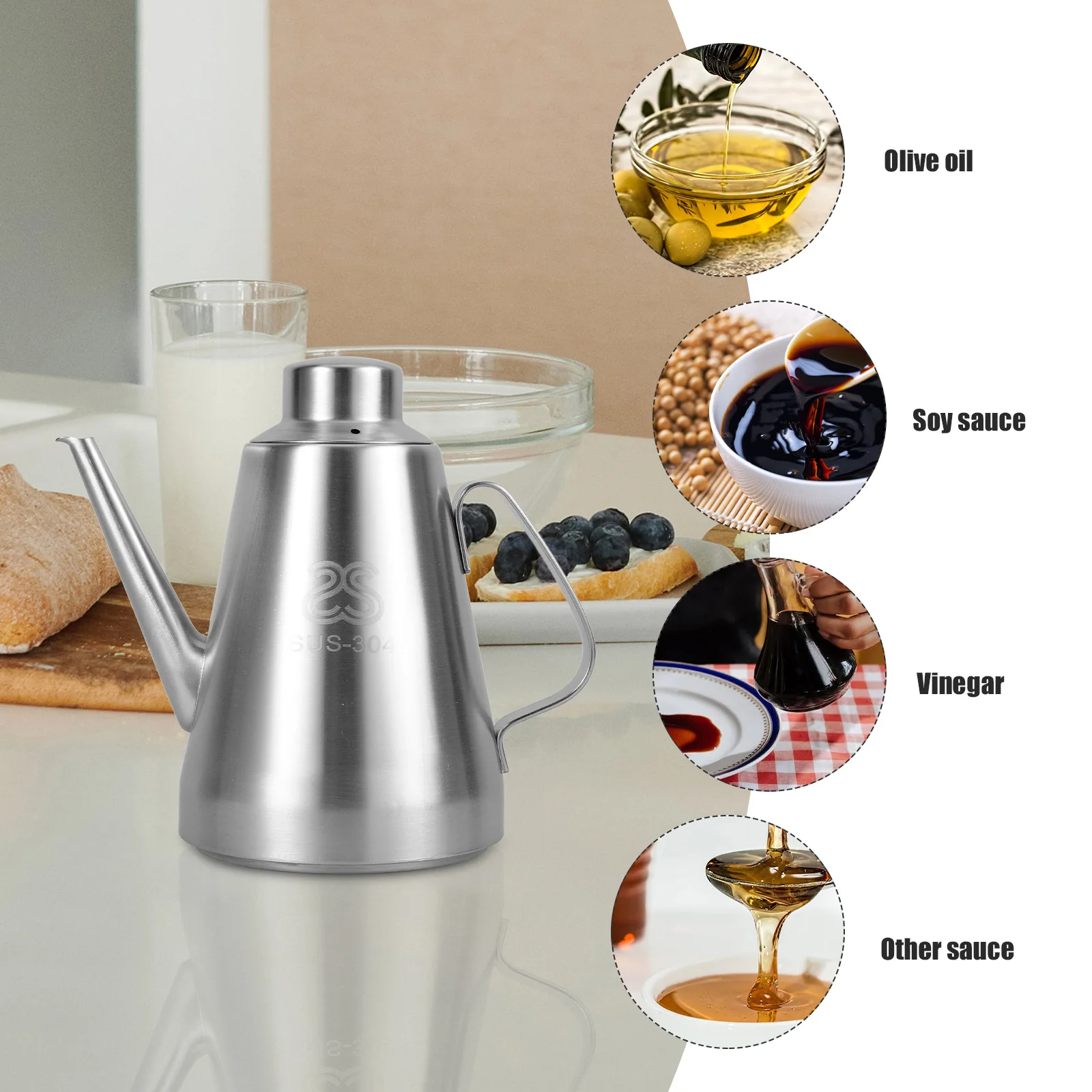 Lecythus Kettle Tea for Stove Top Extra Virgin Olive Oil Dispenser Sauce Bottle