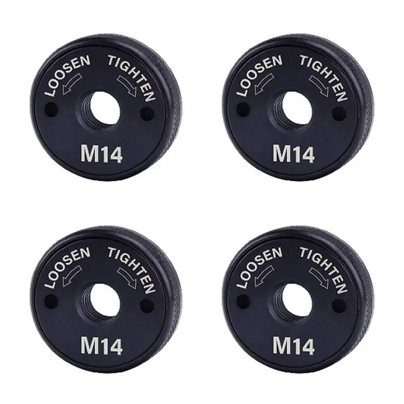 LICE-4Pcs M14 Angle Grinder Locking Nut, Quick Change Clamping Plate Fastener For Fixing Cutting Discs Wheel Abrasive Disc