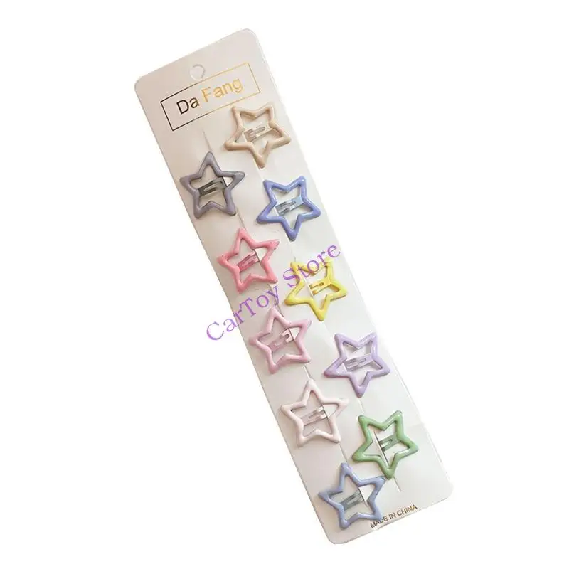 

634F Hair Clips for Baby Girl Kiddie 10Pcs Non-Slip Metal Hairpins Macaroon Color Hair Barrettes Women Headdress Accessories