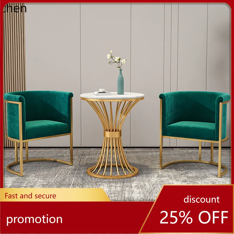 

CZ Business Negotiation Single Sofa Chair Sales Office Coffee Shop Beauty Salon Clothing Store Sofa Table and Chair Set