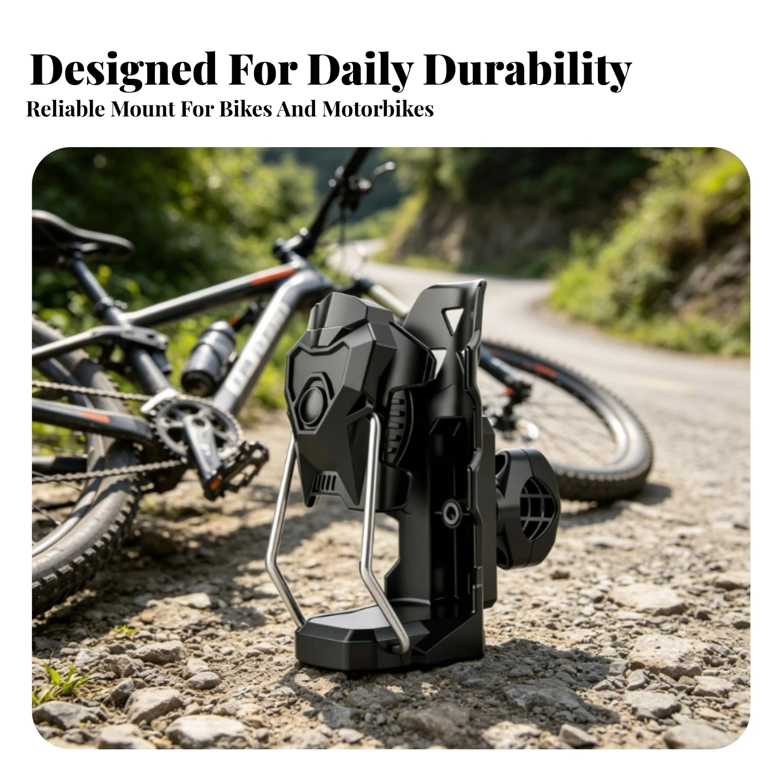Bottle Holder Lightweight Motorcycle Bottle Cage with Rotating Mount Motorcycle Beverage Holder Compact Anti-Vibration-Resistant