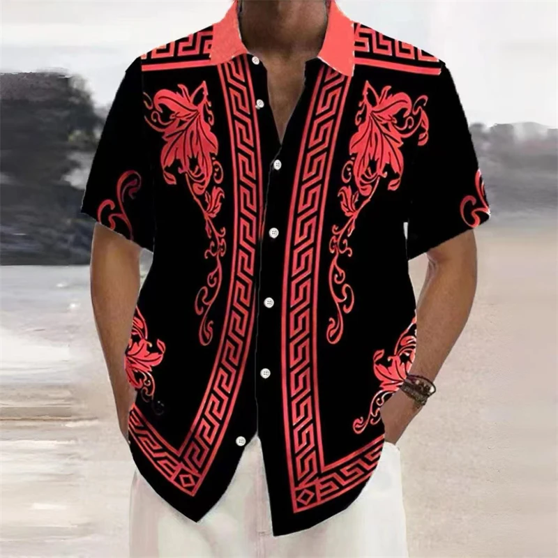 

12 color men's shirt Hawaiian shirt short-sleeved shirt outdoor leisure super large size XS-6XL comfortable soft fabric
