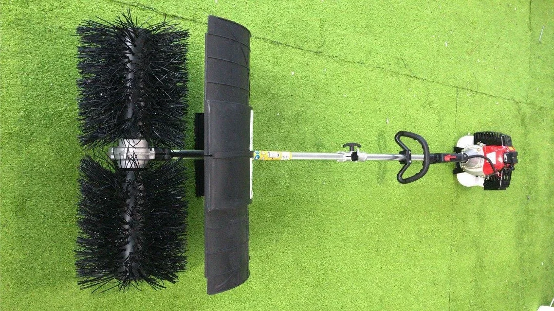 Artificial Turf Sweeper Hand-push Sweeper Lawn Grooming Tool Snowplow Two-stroke Portable Gasoline Grooming Machine