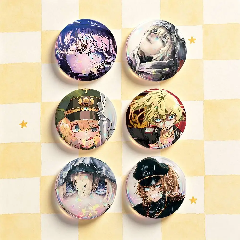 T-Tanya Degurechaff Badges 25 32 44 58 75 mm Round Customizable Wholesale Fan goods Self-made fan freebies