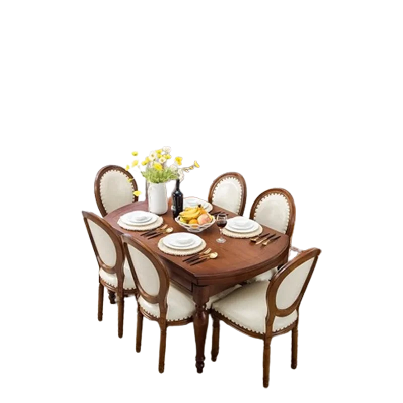 Waterproof Oilproof Dining Table Oval Wooden Nordic 4 Chairs Tables Restaurant Modern Rectangular Mesas De Jantar Home Furniture