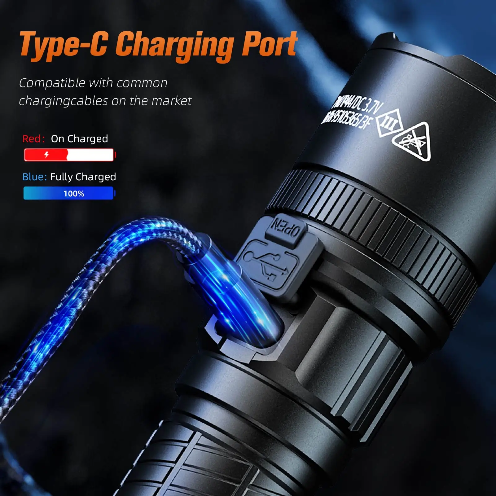 SUPERFIRE XL03-A High power led flashlight Telescopic Zoom Tactical edc Torch Portable rechargeable USB 18650 Camping Lantern