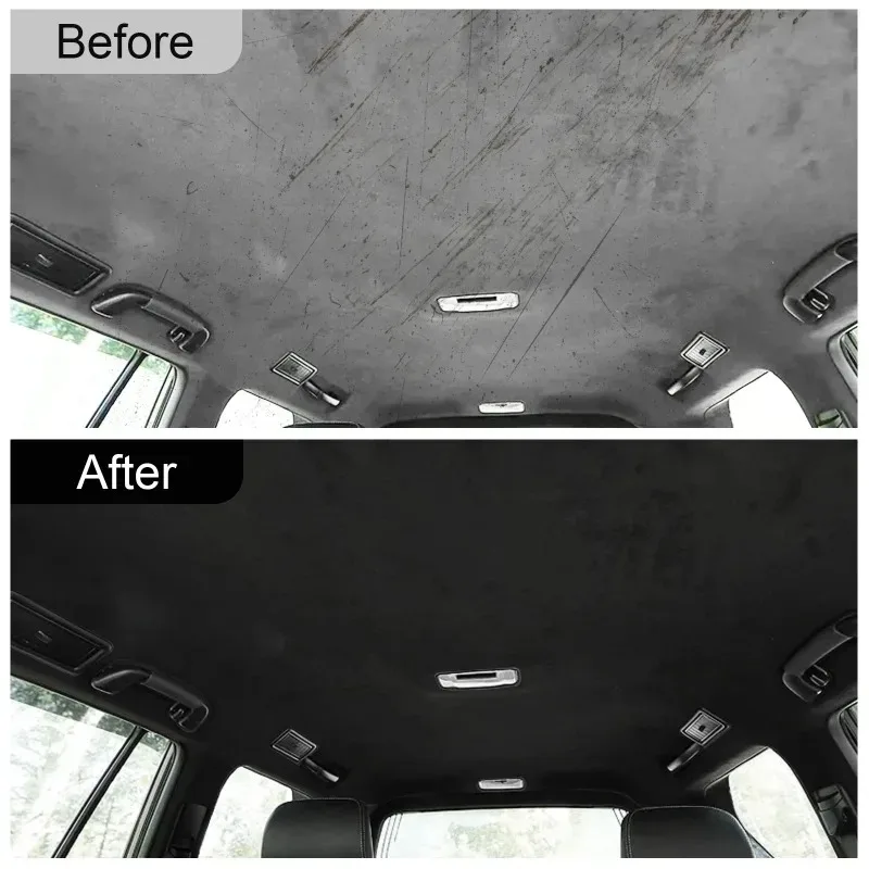 

Самоклеящаяся замшевая ткань для обшивки потолка автомобиля с поролоновой основой, материал для замены обшивки салона, замшевый материал для самостоятельной обшивки потолка