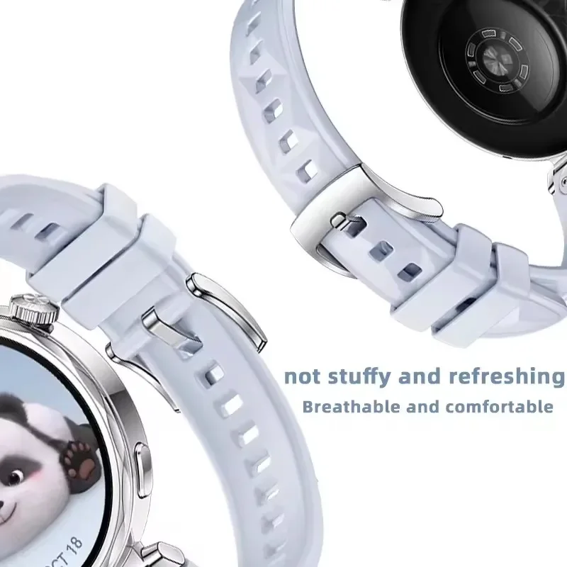 ซิลิโคน 18 มม.สําหรับนาฬิกาHUAWEI GT 5 Pro 42 มม./GT5 GT4 41 มม.สําหรับGarmin Forerunner 265S 255Sสร้อยข้อมือกีฬาWatchband