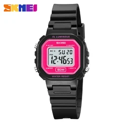 SKMEI Sport Freshness Vitality Watch Womens Chrono Casual 5Bar Waterproof Digital Wristwatches Count Down Female Alarm Auto Date