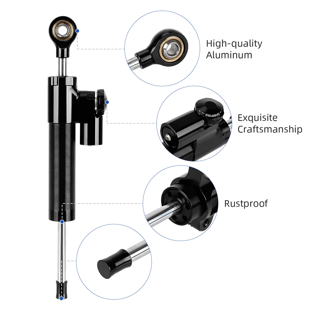 

Front Wheel Stabilizer Adjustable Steering Stabilizer Good Compatibility High Quality Material Improves Stability