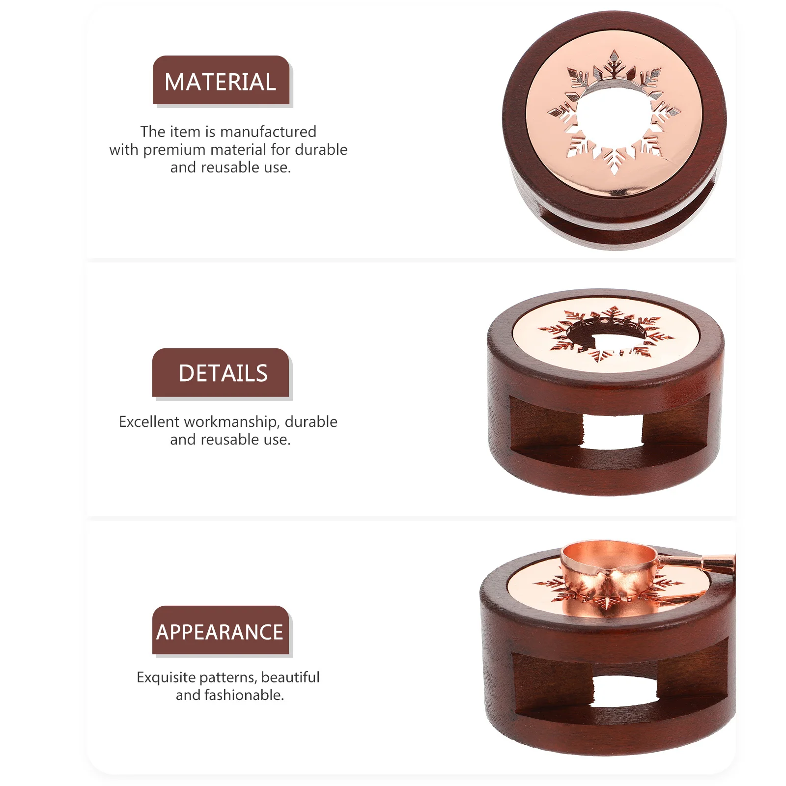 

2pcs Sealing Wax Warmer Vintage Melting Furnace With Spoon Reusable Lacquer Stove For Craft Wax Seal Stamp Crafts