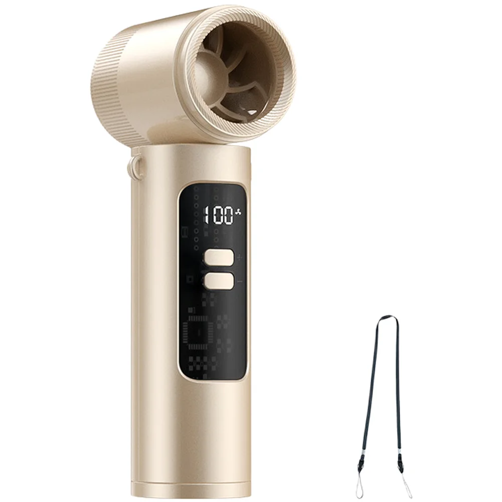 Handheld Neck Fan 20000RPM Turbo Motor USB Charging 3 in 1 Function Foldable 90 Degree Adjustable Digital Display Panel