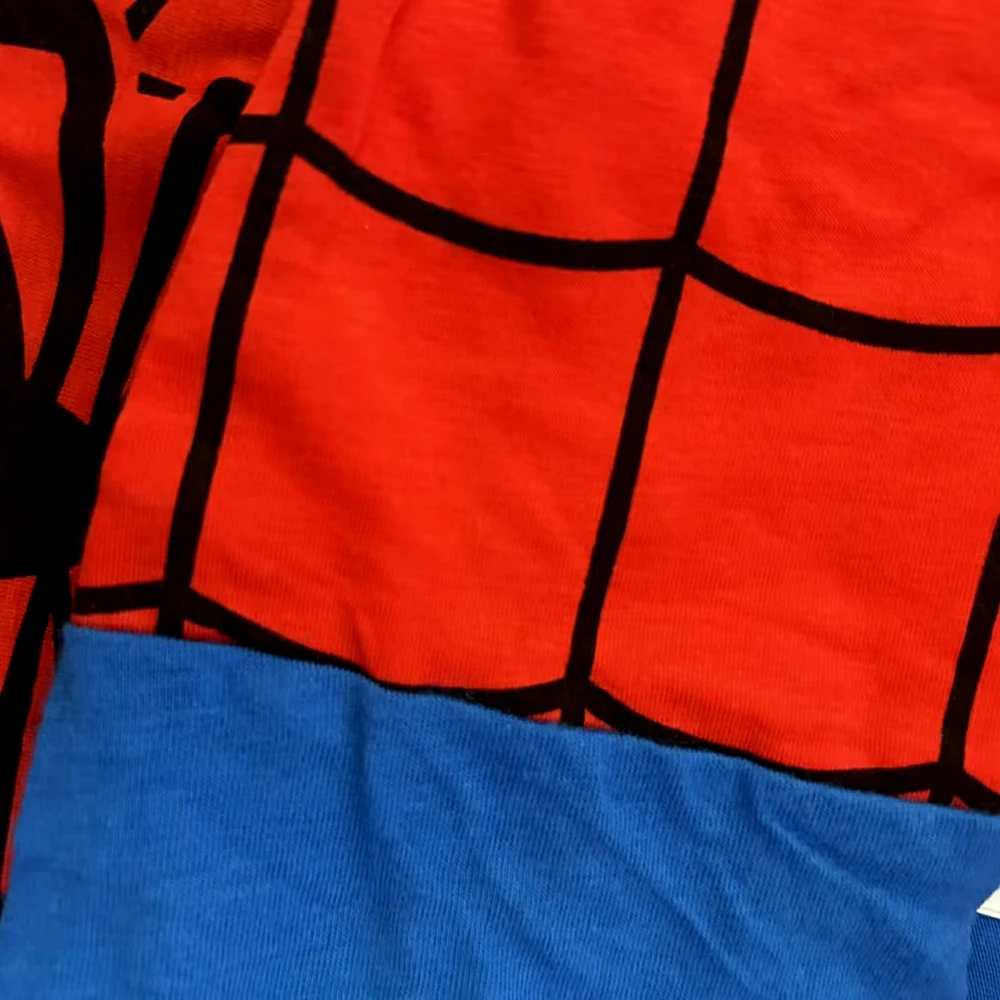 بيجامة أطفال سبايدر مجموعة أطفال سليبرز بنين بنات كارتون كم طويل ملابس نوم 2-7T