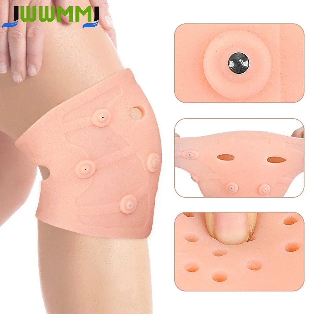 1Pcs Silicone Knee Braces, Knee Compression Support Sleeve Brace, Thickened Patella Knee-Pads Sport Knee Elbow Protectors