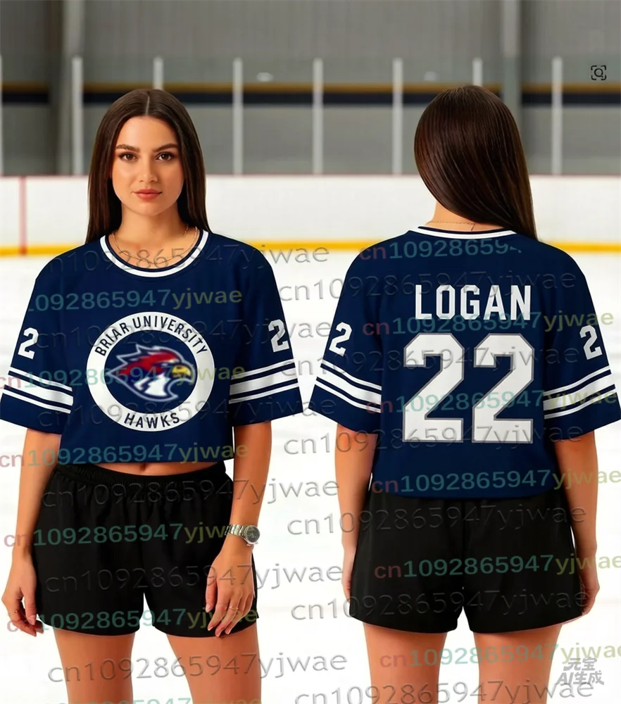 Off-Campus Briar University Hockey-Trikot Graham 44 22 DI LAURENTIS 66 Sport Casual T-Shirt Herren Damen Trikot Top Crop Tee Top – Detail 12