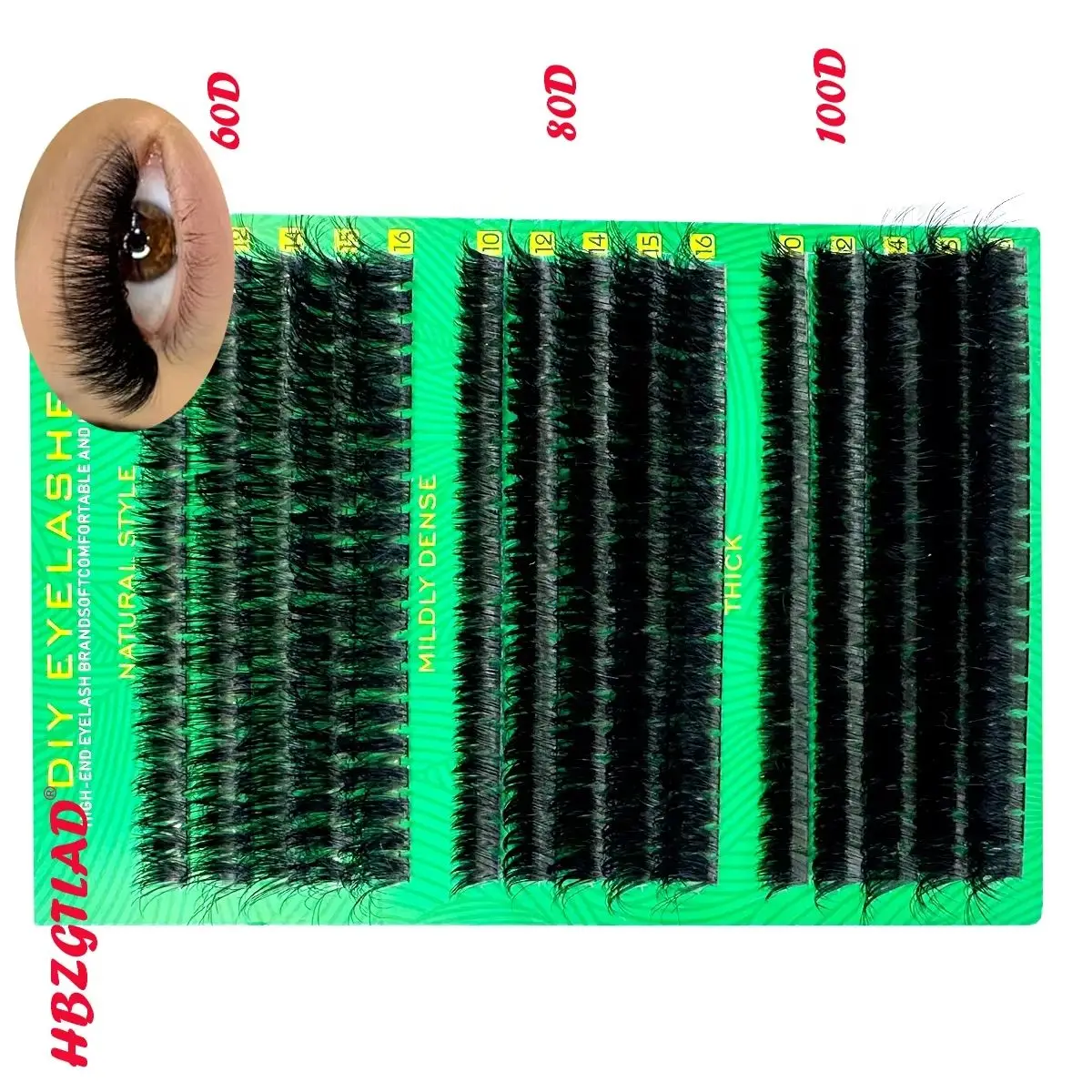 Neue 5D Flauschige Cluster Wimpern 60D/80D/100D Dicke Wimpern Cluster D Curl Einzelne Wimpern DIY Natürliche wimpern Extensions Wimpern
