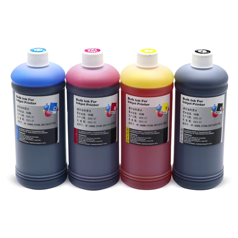 500ml Bottle Printer Dye Ink Refill Kits For HP 123xl 122xl 121xl 302xl 304 301 300 650 652 21 22 140 141 901 350 XL Cartridges