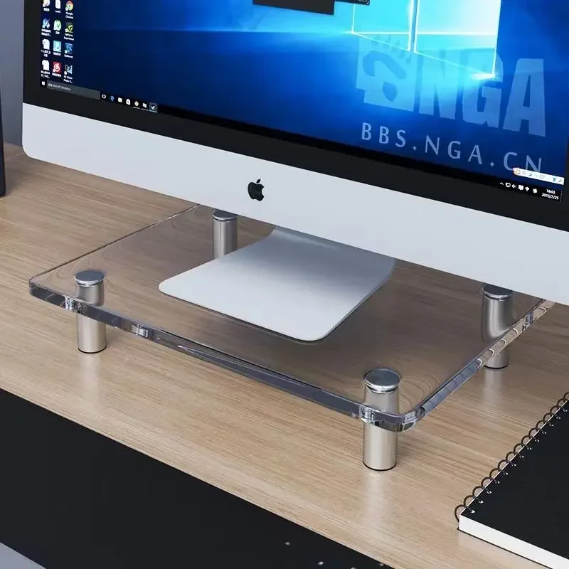 8MM Transparent Acrylic Desktop Organizer Laptop Visualizer Computer Height Rack Monitor Booster Stand Decor Display Stands