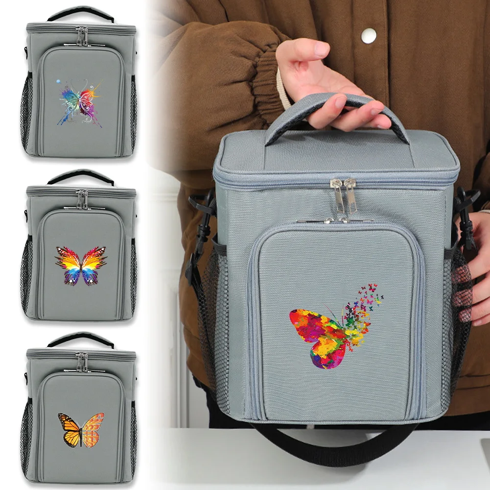 

Ice Pack Refrigerator Bag Insulated Pack Cooler Large Capacity Portable Lunch Cooler Bag Butterfly Printing Series