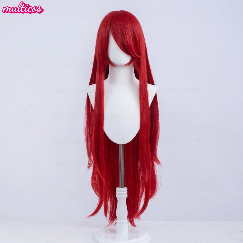 Hochwertige Anime 100 cm lange gerade Cosplay-Perücke Schwarz Weiß Rot Rosa Braun Gold Blau Blond Lila Hitzebeständige Haarperücken