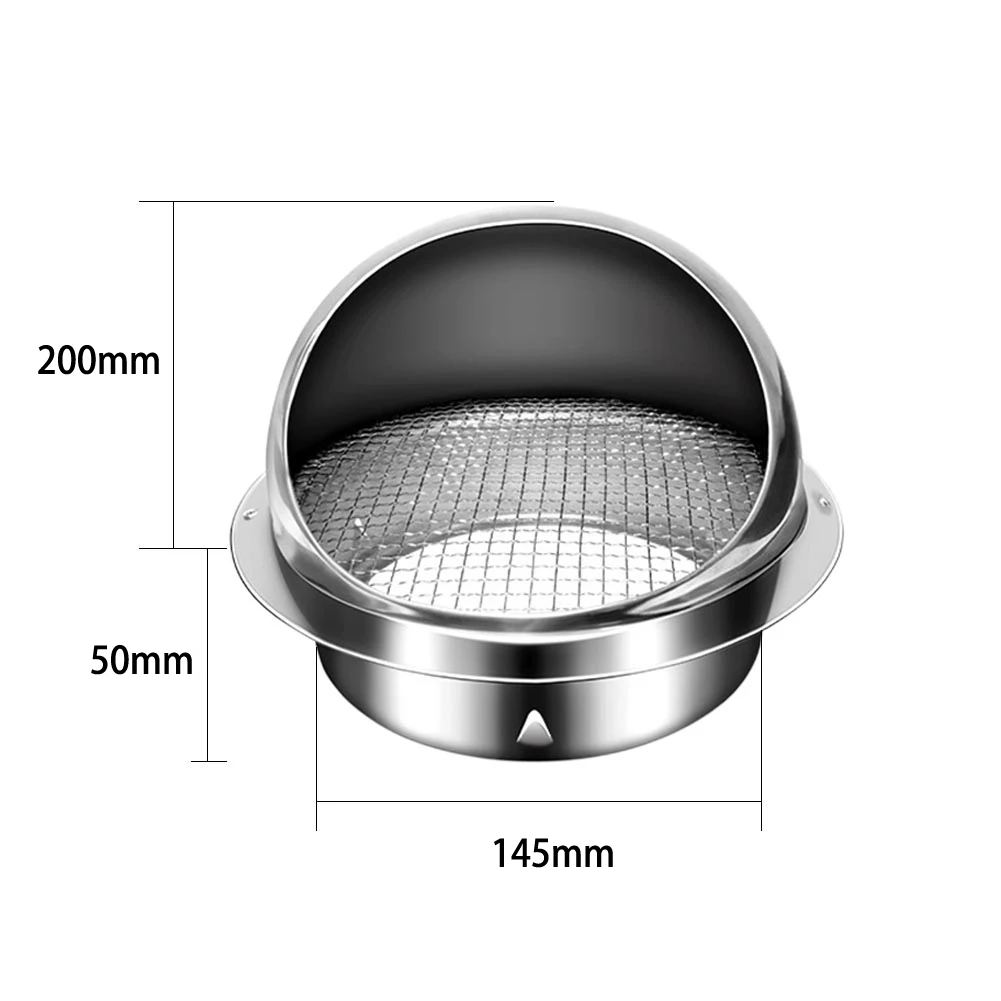 

Dryer Vent Pipes Air Vent Grille Brushed Bull External Extractor Kitchen Fans & Vents Stainless Steel Wall Vent Outlet