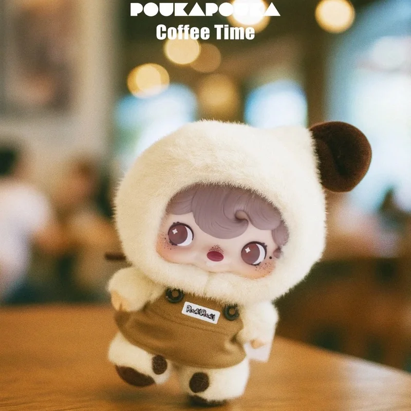 

Официальная серия 52 игрушки Pouka Have A Coffee, виниловый плюшевый кулон, орнамент, мультяшная фигурка, модная игрушка Qixi, фестиваль, подарок на день рождения