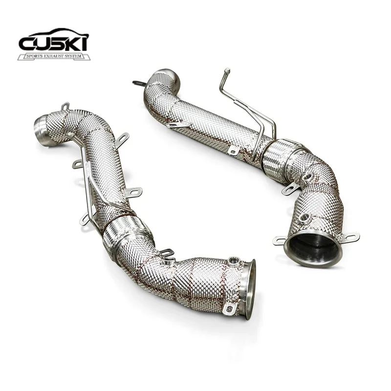 

Stainless Steel Automotive Exhaust Parts fit McLaren 650/650S 2015-2018 3.8T Exhaust Direct down pipe with Heat Exhaust Modifica