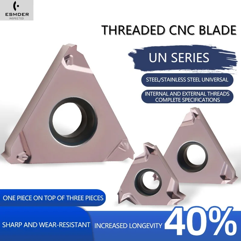 

16ERM 16IRM 10UN 11UN 12UN 13UN 14UN 16UN 18UN 20UN 24UN 28UN 32UN Threading Turning Carbide Inserts CNC Lathe Cutting Tools