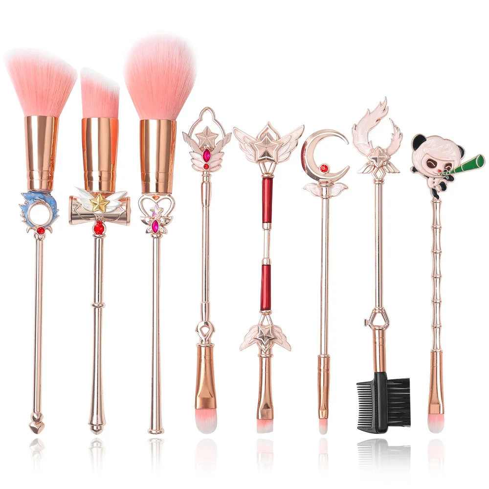 League of Legends Metal Figures Magic Wand Figure Makeup Brush Toy Potter Beauty Professional Tools For Girls Woman Gift