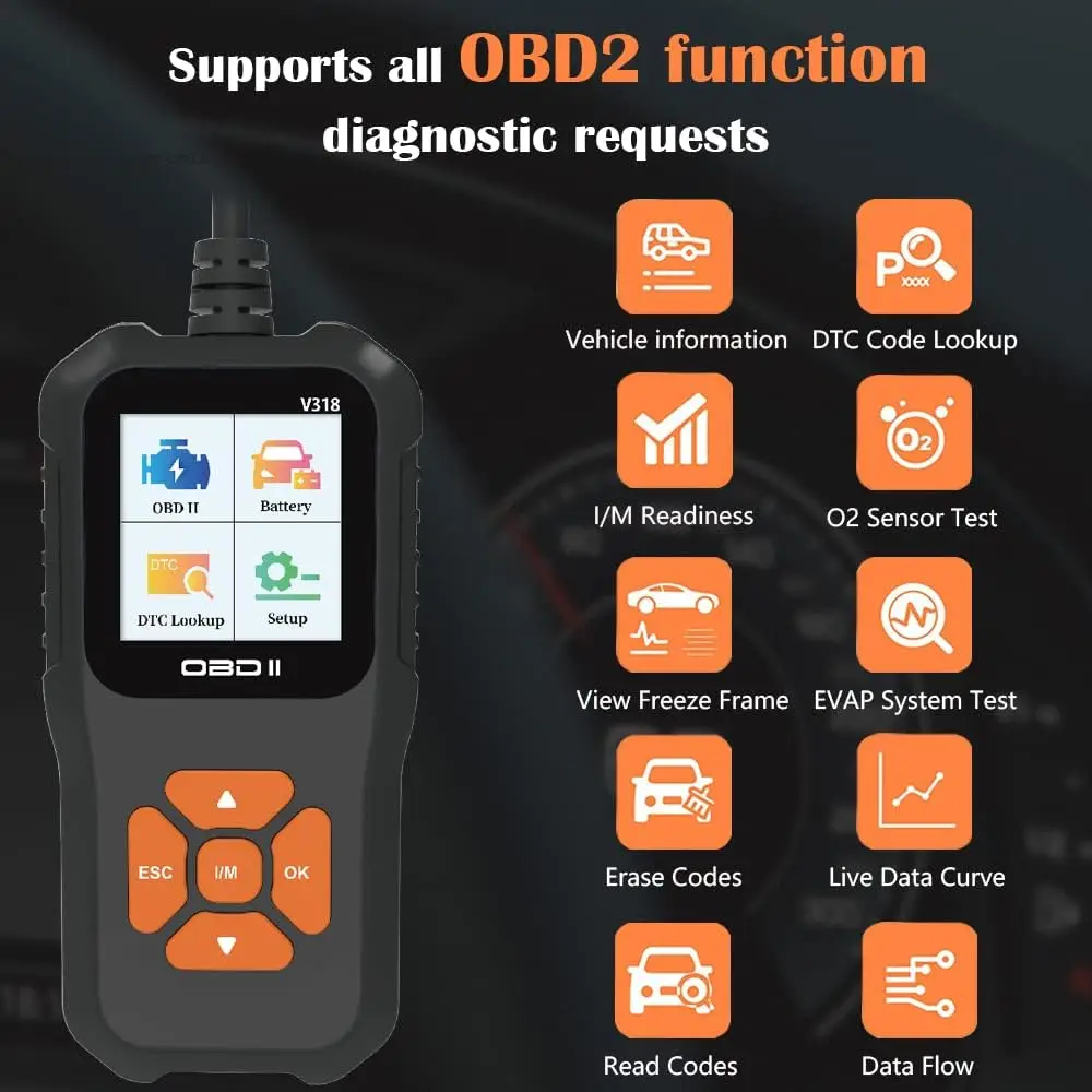 V520 v309  New OBD2 Scanner Professional Auto Engine System Lifetime Free Automotive DTC Lookup Code Reader Car Diagnostic Tool