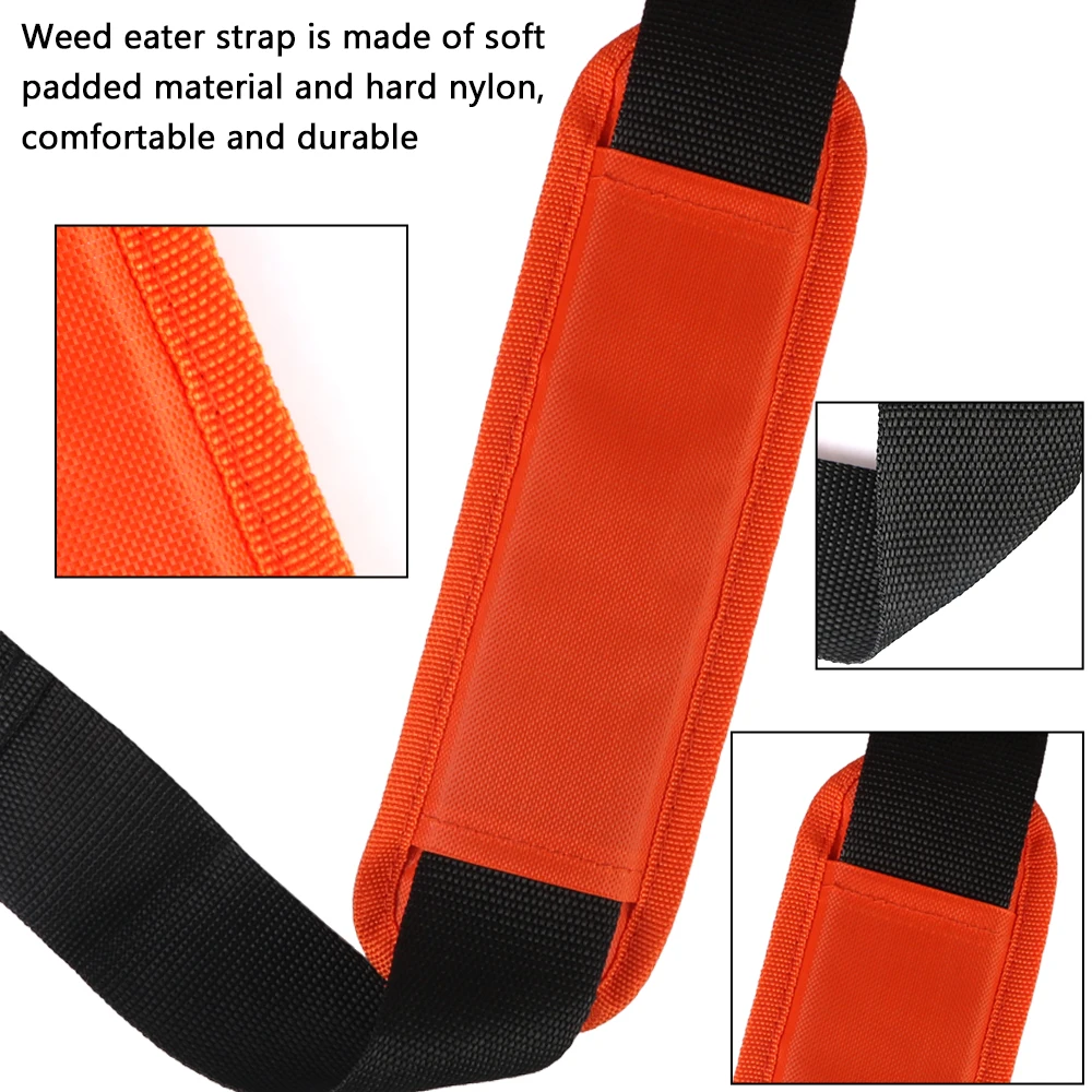 Comfortable Labor Saving Strimmer Padded Belt for Brush Cutter Trimmer Garden Pruner W Shape Double Shoulder Harness Strap